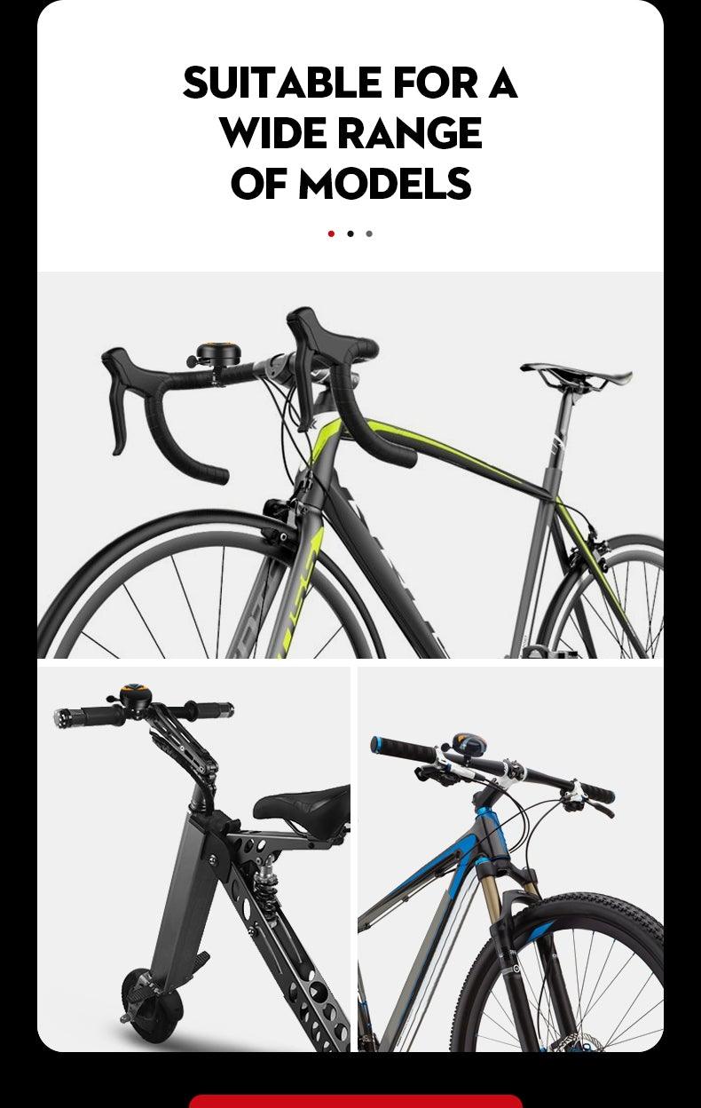 Klaxon de vélo pour la sécurité à vélo, adorable klaxon en alliage d'aluminium, sonnette métallique pour guidon, accessoires de cyclisme, sonnette de vélo classique en aluminium avec un son clair et fort pour vélos d'enfants et d'adultes