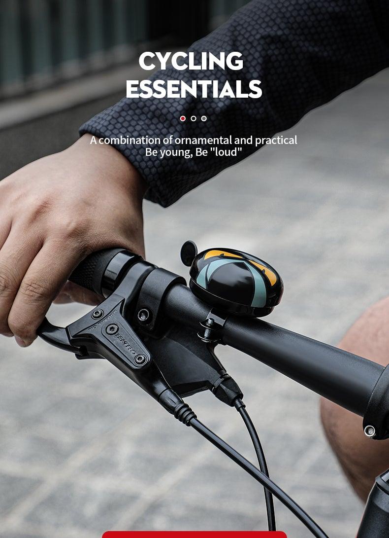 Klaxon de vélo pour la sécurité à vélo, adorable klaxon en alliage d'aluminium, sonnette métallique pour guidon, accessoires de cyclisme, sonnette de vélo classique en aluminium avec un son clair et fort pour vélos d'enfants et d'adultes