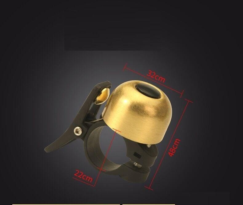 Cloche de vélo, klaxon de vélo classique ordinaire, accessoires de vélo, corps entièrement métallique, tonalité forte et décente, pour adultes et enfants