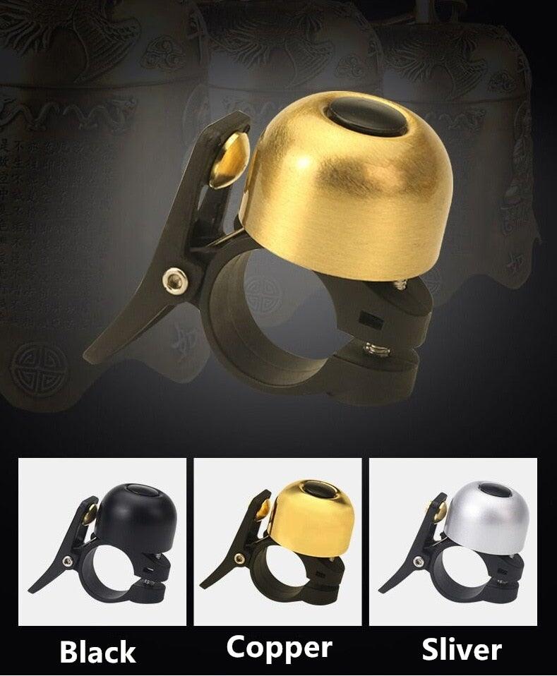 Cloche de vélo, klaxon de vélo classique ordinaire, accessoires de vélo, corps entièrement métallique, tonalité forte et décente, pour adultes et enfants