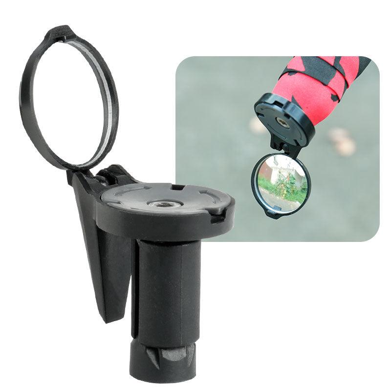 Rétroviseur de vélo de guidon avec miroir convexe - Fixation universelle gauche/droite - Réflecteur arrière convexe en acrylique - Design élégant - Rétroviseur minimaliste pliable - Rétroviseur arrière convexe pliable - Sécurité et style à vélo