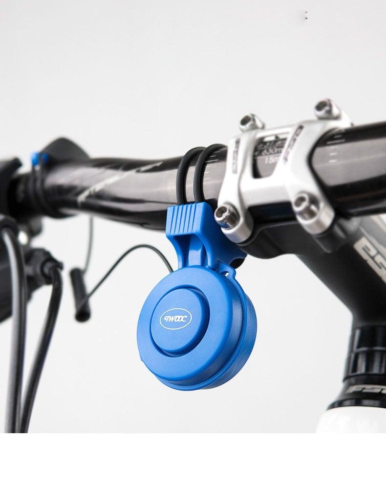 Sonnette électronique de vélo, alarme de klaxon de trottinette, chargement USB, avertisseur sonore de cyclisme, alerte de sécurité, mini klaxon de vélo bruyant rechargeable USB, alerte d'alarme de cyclisme à monter sur le guidon pour VTT