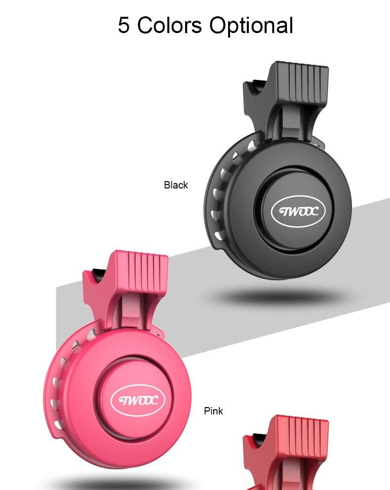 Sonnette électronique de vélo, alarme de klaxon de trottinette, chargement USB, avertisseur sonore de cyclisme, alerte de sécurité, mini klaxon de vélo bruyant rechargeable USB, alerte d'alarme de cyclisme à monter sur le guidon pour VTT