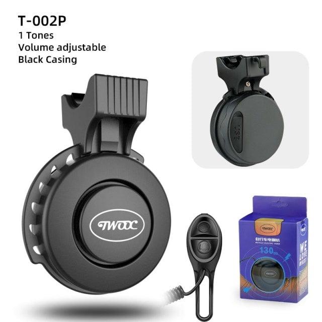 Sonnette électronique de vélo, alarme de klaxon de trottinette, chargement USB, avertisseur sonore de cyclisme, alerte de sécurité, mini klaxon de vélo bruyant rechargeable USB, alerte d'alarme de cyclisme à monter sur le guidon pour VTT