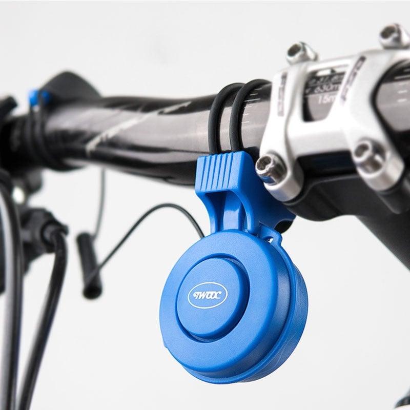 Sonnette électronique de vélo, alarme de klaxon de trottinette, chargement USB, avertisseur sonore de cyclisme, alerte de sécurité, mini klaxon de vélo bruyant rechargeable USB, alerte d'alarme de cyclisme à monter sur le guidon pour VTT