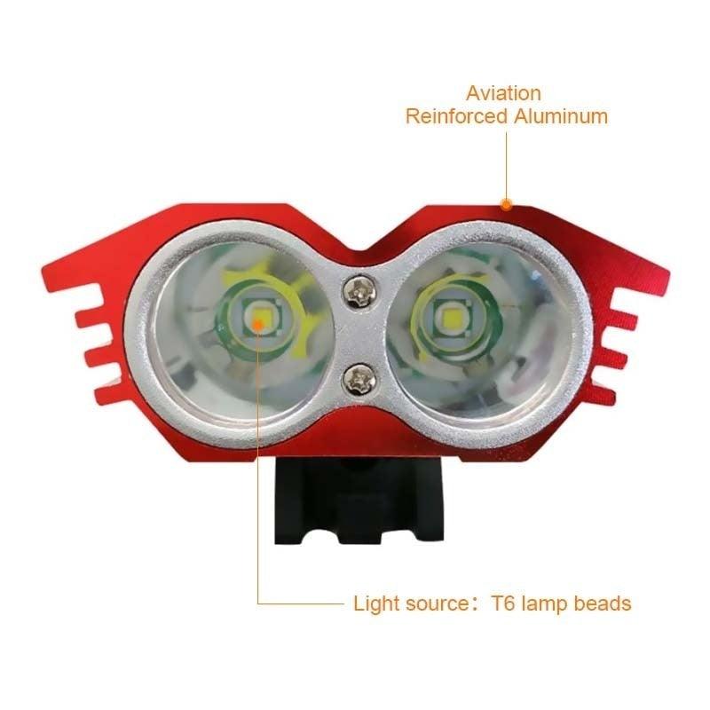 Phare avant de vélo super lumineux Phare de vélo de route Batterie de 6400 mAh Chargeur Lumière de vélo USB rechargeable Kit de phare de vélo Installable en quelques secondes sans outils Phare de vélo puissant