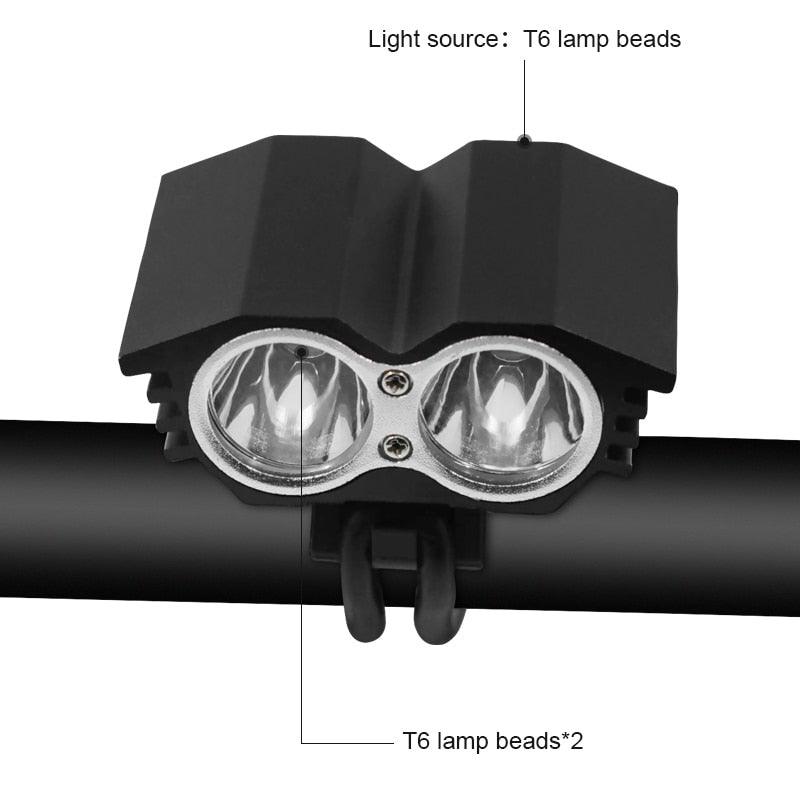 Phare avant de vélo super lumineux Phare de vélo de route Batterie de 6400 mAh Chargeur Lumière de vélo USB rechargeable Kit de phare de vélo Installable en quelques secondes sans outils Phare de vélo puissant