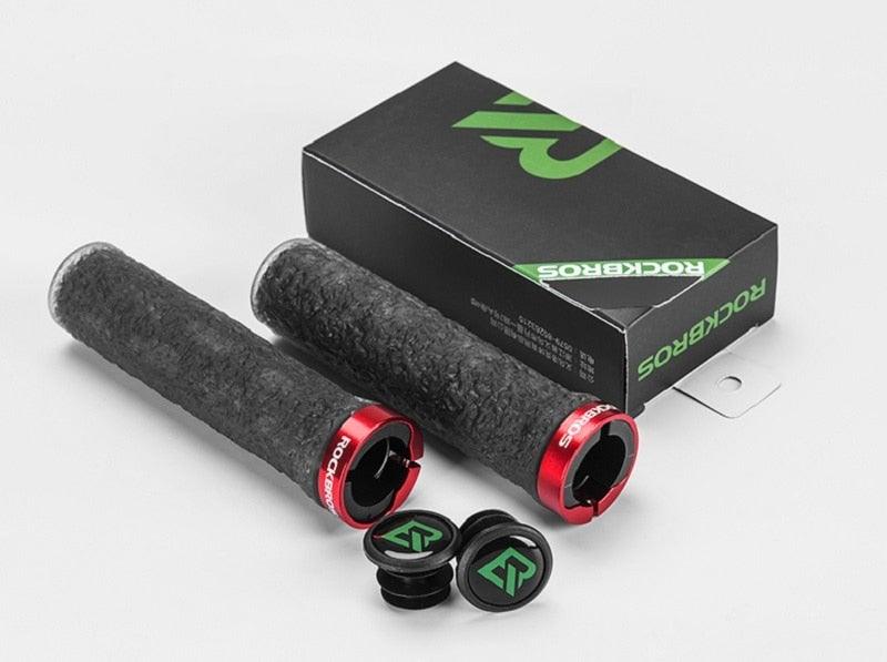 Poignées de vélo en caoutchouc antidérapantes pour guidon, manchons de guidon, verrous en alliage d'aluminium pour VTT, poignées de verrouillage pour guidon de vélo, poignées antidérapantes