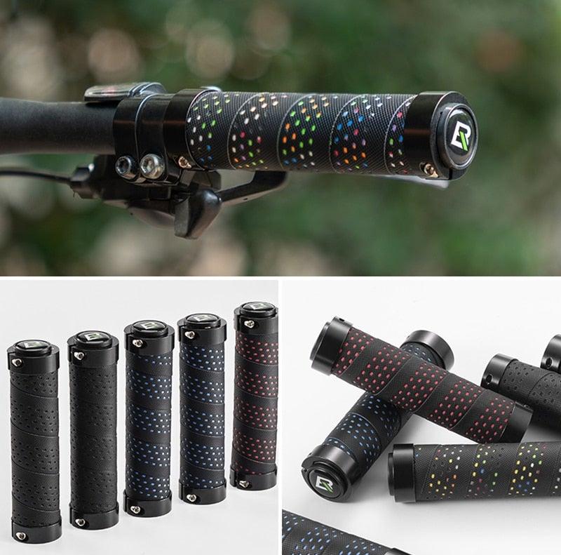 Poignées de vélo en caoutchouc antidérapantes pour guidon, manchons de guidon, verrous en alliage d'aluminium pour VTT, poignées de verrouillage pour guidon de vélo, poignées antidérapantes