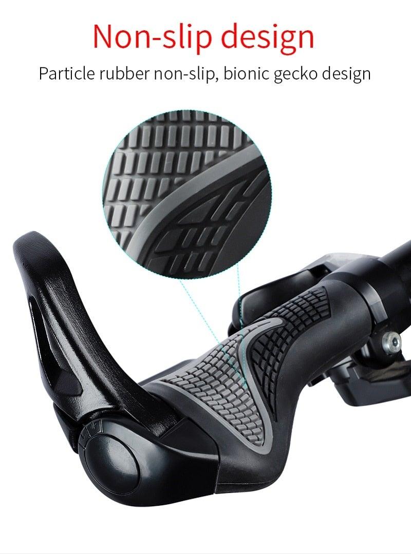 Poignées de vélo en caoutchouc antidérapantes pour guidon, manchons de guidon, verrous en alliage d'aluminium pour VTT, poignées de verrouillage pour guidon de vélo, poignées antidérapantes