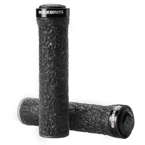 Poignées de vélo en caoutchouc antidérapantes pour guidon, manchons de guidon, verrous en alliage d'aluminium pour VTT, poignées de verrouillage pour guidon de vélo, poignées antidérapantes