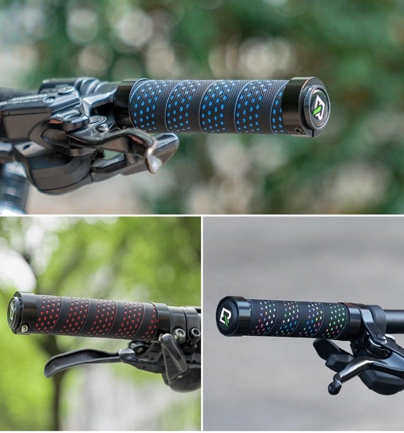 Poignées de vélo en caoutchouc antidérapantes pour guidon, manchons de guidon, verrous en alliage d'aluminium pour VTT, poignées de verrouillage pour guidon de vélo, poignées antidérapantes