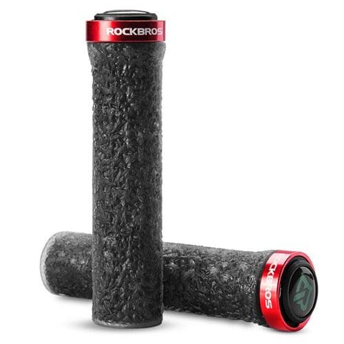 Poignées de vélo en caoutchouc antidérapantes pour guidon, manchons de guidon, verrous en alliage d'aluminium pour VTT, poignées de verrouillage pour guidon de vélo, poignées antidérapantes