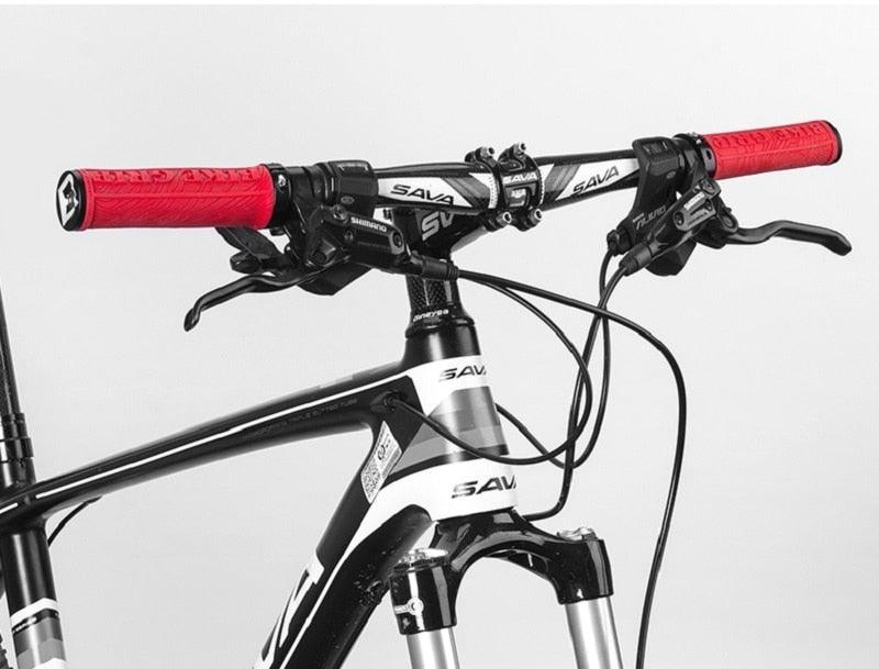 Poignées de vélo en caoutchouc antidérapantes pour guidon, manchons de guidon, verrous en alliage d'aluminium pour VTT, poignées de verrouillage pour guidon de vélo, poignées antidérapantes