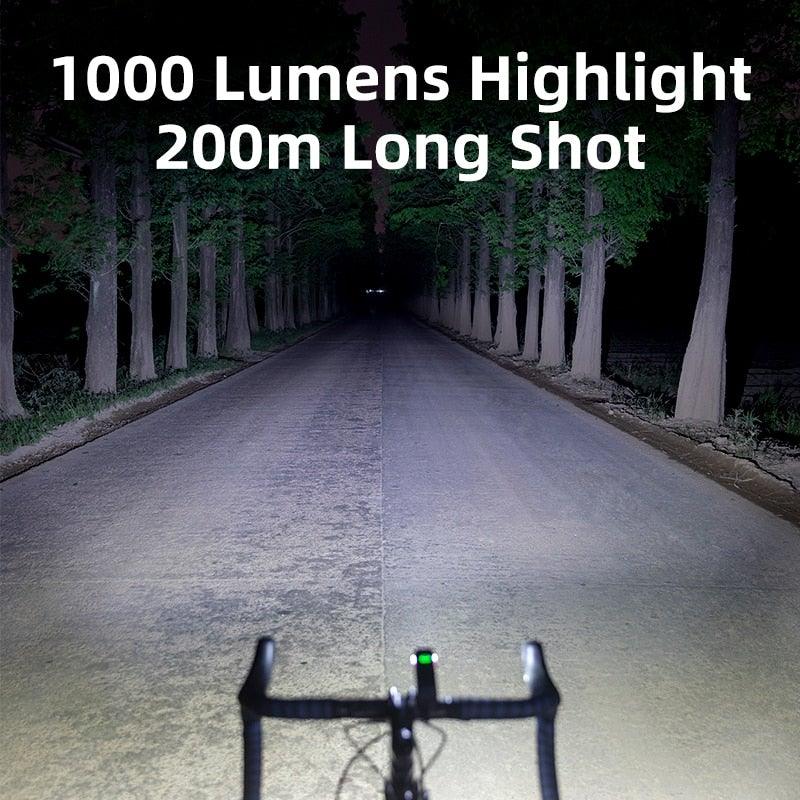 Éclairage de vélo avant, chargement USB, phare de vélo, lampe torche anti-éblouissement pour la nuit, phare avant de vélo de route et feu arrière, phare de vélo LED à 5 modes pour hommes, femmes, cyclisme de route, VTT, conduite de nuit, 4800mAh