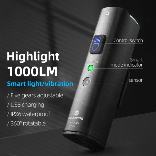 Éclairage de vélo avant, chargement USB, phare de vélo, lampe torche anti-éblouissement pour la nuit, phare avant de vélo de route et feu arrière, phare de vélo LED à 5 modes pour hommes, femmes, cyclisme de route, VTT, conduite de nuit, 4800mAh