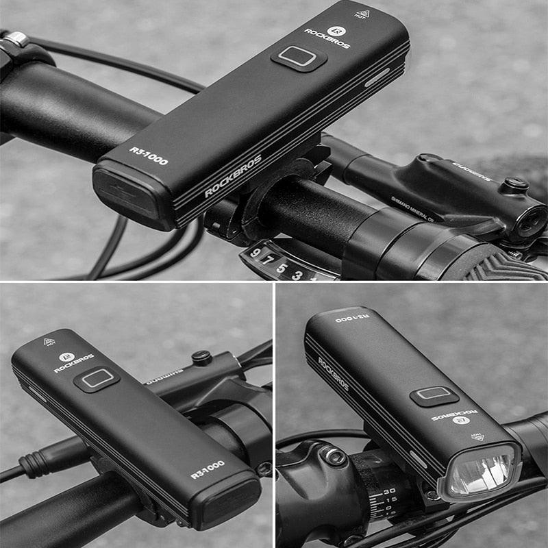 Éclairage de vélo avant, chargement USB, phare de vélo, lampe torche anti-éblouissement pour la nuit, phare avant de vélo de route et feu arrière, phare de vélo LED à 5 modes pour hommes, femmes, cyclisme de route, VTT, conduite de nuit, 4800mAh