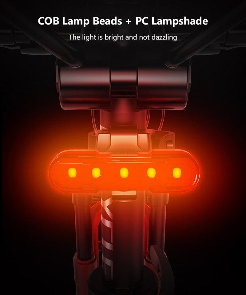Feux de vélo étanches pour la conduite, feu arrière, rechargeable par USB, phare de VTT, éclairage de vélo, feu arrière, lampe de sécurité de vélo lumineuse, lampe torche de cyclisme