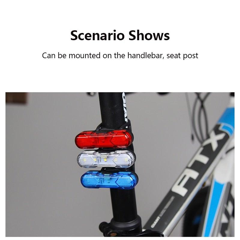 Feux de vélo étanches pour la conduite, feu arrière, rechargeable par USB, phare de VTT, éclairage de vélo, feu arrière, lampe de sécurité de vélo lumineuse, lampe torche de cyclisme