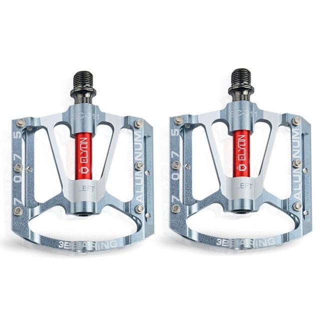 Pédales de vélo Plates VTT Route 3 Roulements Étanches Vélo de Montagne aluminium Large Plateforme Pédales VTT Pédales Vélo Plates Légères Pédales de Vélo de Route Fibre Roulement Scellé Pédales Plates