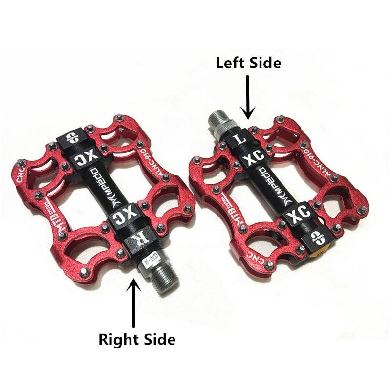 Pédales de vélo Étanches 2 Roulements Crampons Repose-pieds Vélo de route VTT Pédale en alliage d'aluminium Pièces de cyclisme antidérapantes Pédales de VTT Pédales plates de vélo Roulement étanche en aluminium Plateforme légère pour vélo de route VTT