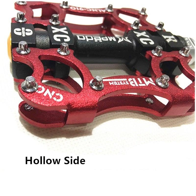 Pédales de vélo Étanches 2 Roulements Crampons Repose-pieds Vélo de route VTT Pédale en alliage d'aluminium Pièces de cyclisme antidérapantes Pédales de VTT Pédales plates de vélo Roulement étanche en aluminium Plateforme légère pour vélo de route VTT