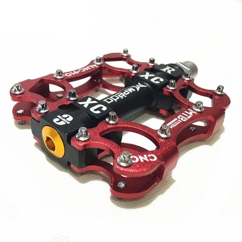Pédales de vélo Étanches 2 Roulements Crampons Repose-pieds Vélo de route VTT Pédale en alliage d'aluminium Pièces de cyclisme antidérapantes Pédales de VTT Pédales plates de vélo Roulement étanche en aluminium Plateforme légère pour vélo de route VTT