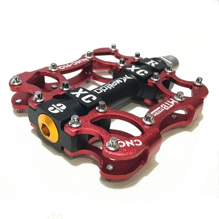 Pédales de vélo Étanches 2 Roulements Crampons Repose-pieds Vélo de route VTT Pédale en alliage d'aluminium Pièces de cyclisme antidérapantes Pédales de VTT Pédales plates de vélo Roulement étanche en aluminium Plateforme légère pour vélo de route VTT