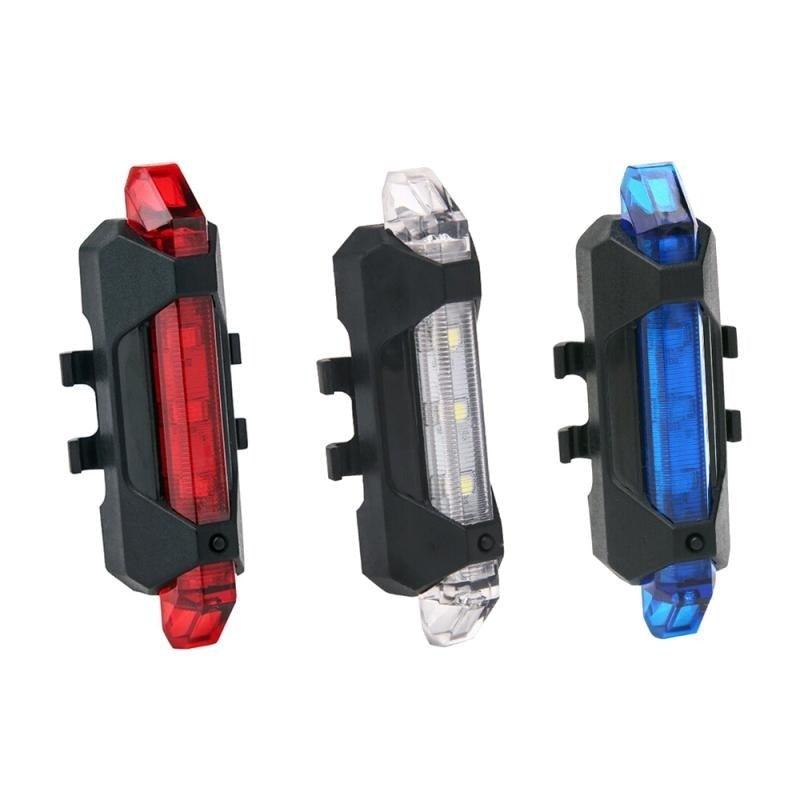 Feu arrière de vélo LED, rechargeable par USB, lampe VTT étanche, feu avant et arrière de vélo, feu de trottinette, phare arrière de vélo clignotant, lampe de sécurité d'avertissement pour le cyclisme