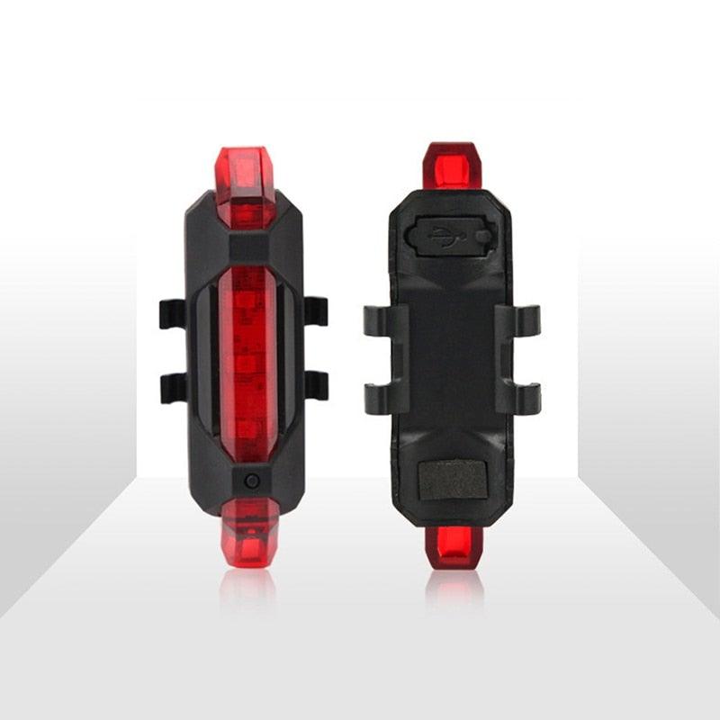 Feu arrière de vélo LED, rechargeable par USB, lampe VTT étanche, feu avant et arrière de vélo, feu de trottinette, phare arrière de vélo clignotant, lampe de sécurité d'avertissement pour le cyclisme