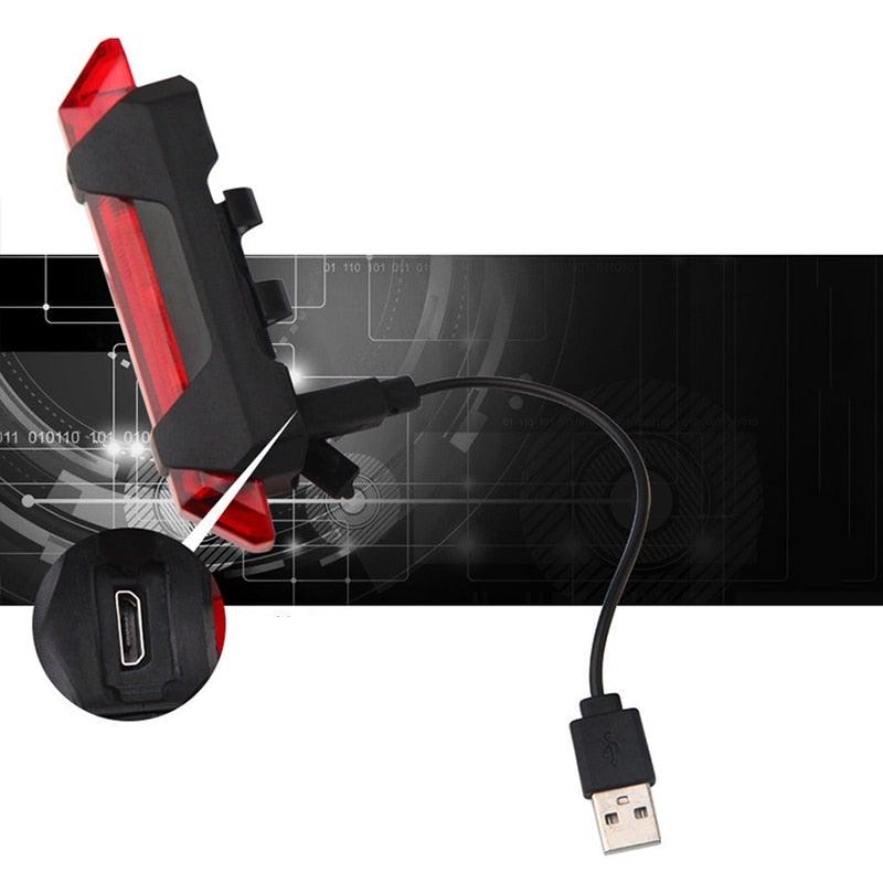 Feu arrière de vélo LED, rechargeable par USB, lampe VTT étanche, feu avant et arrière de vélo, feu de trottinette, phare arrière de vélo clignotant, lampe de sécurité d'avertissement pour le cyclisme