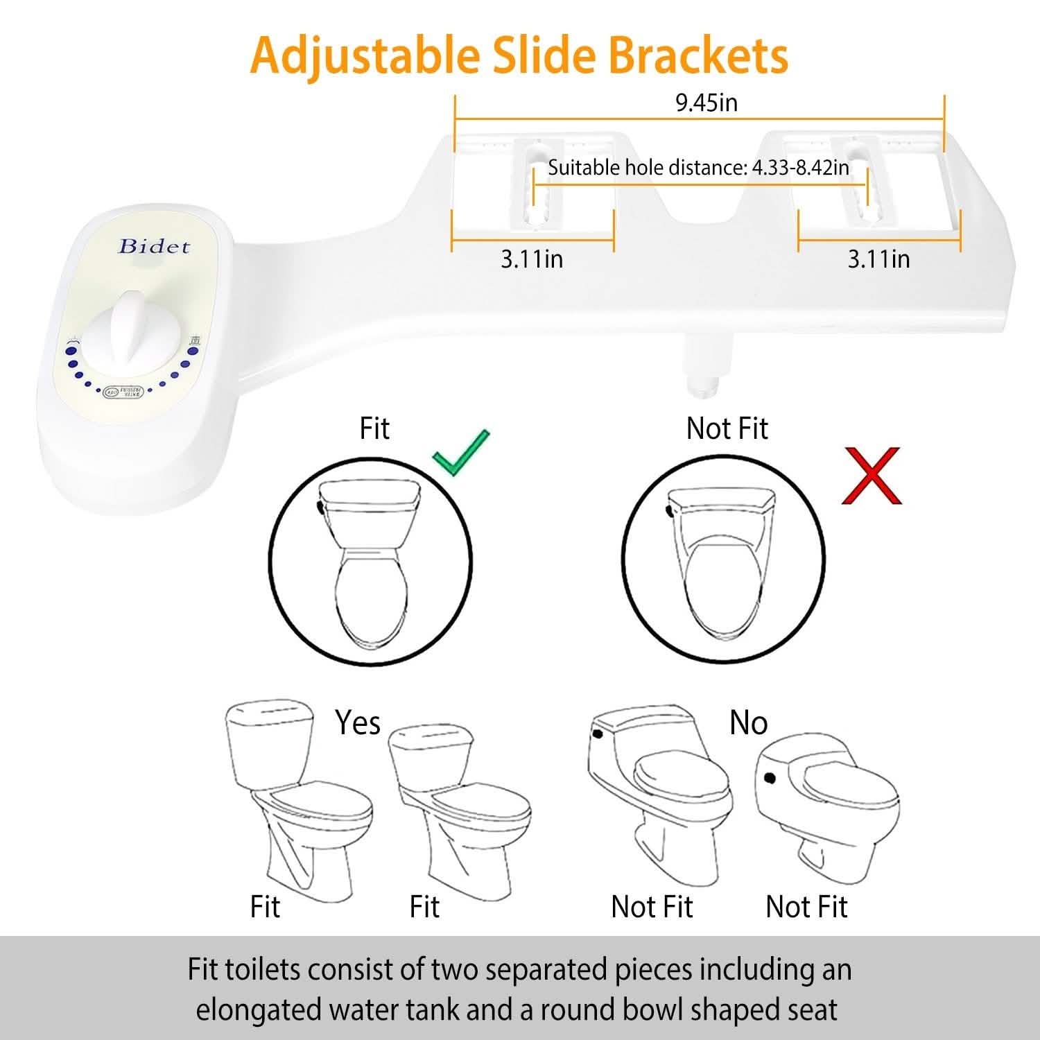 Jet d'eau fraîche pour bidet