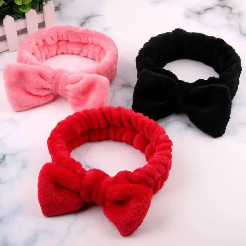 Grands bandeaux élastiques doux, pour SPA, douche, maquillage, lavage du visage, bandeau pour filles, accessoires pour cheveux pour femmes