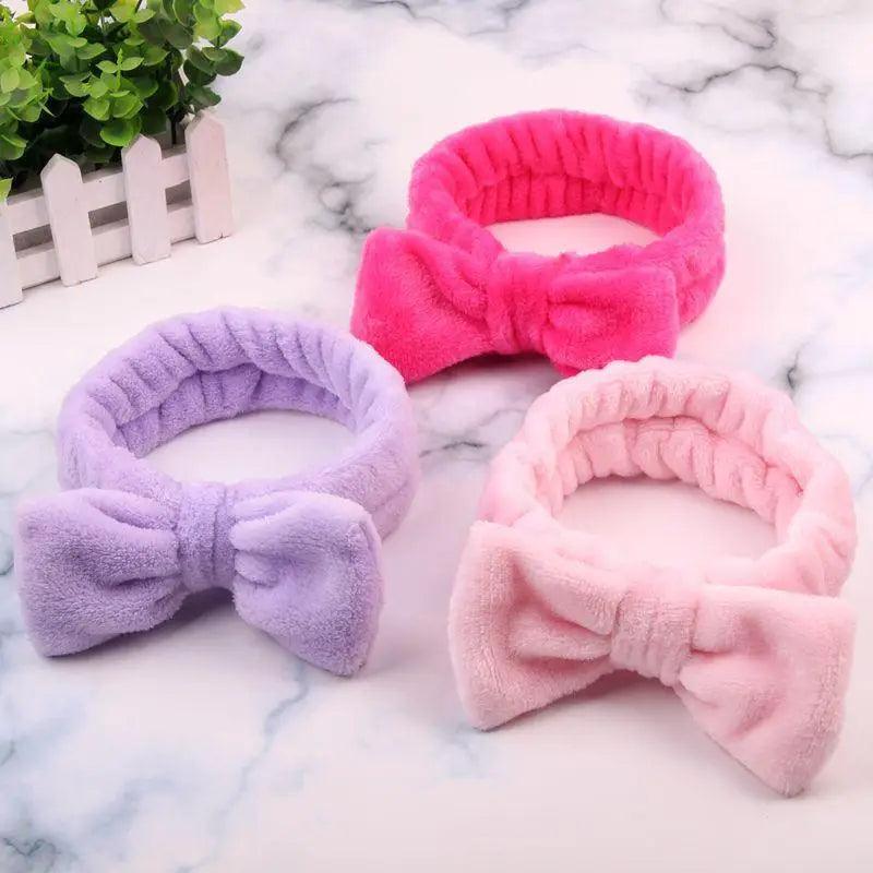 Grands bandeaux élastiques doux, pour SPA, douche, maquillage, lavage du visage, bandeau pour filles, accessoires pour cheveux pour femmes