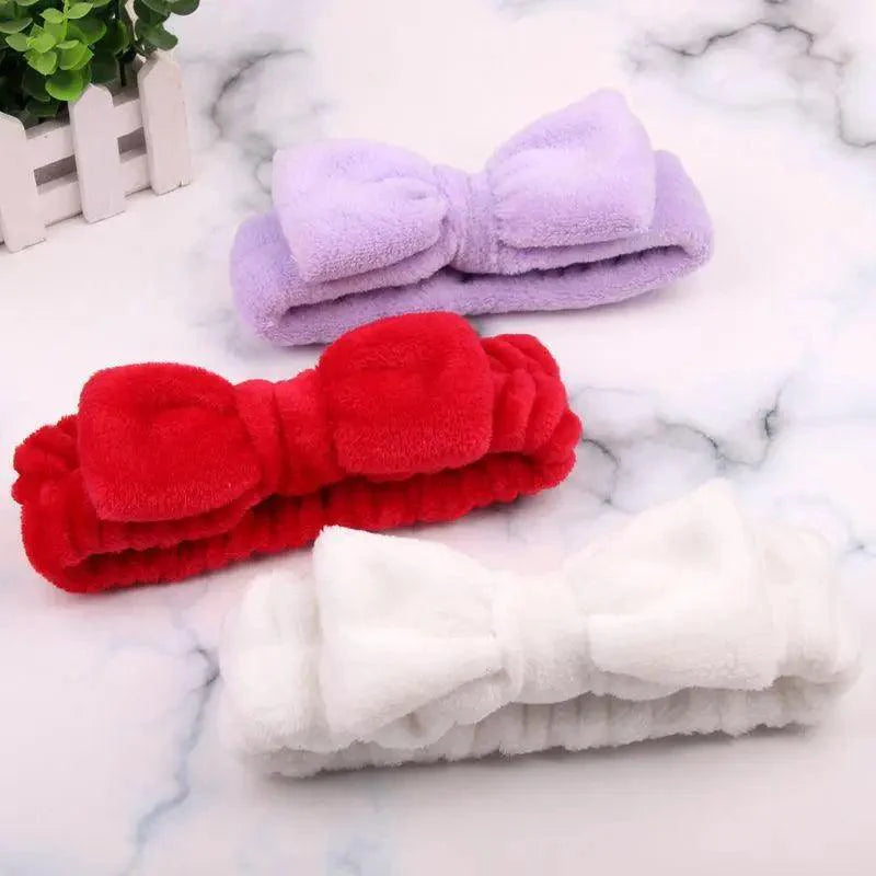 Grands bandeaux élastiques doux, pour SPA, douche, maquillage, lavage du visage, bandeau pour filles, accessoires pour cheveux pour femmes