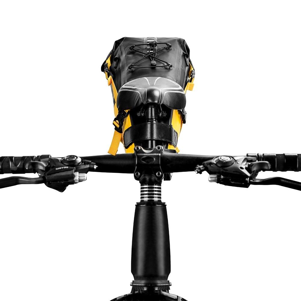 Sac de Vélo Imperméable Grande Capacité Sacoche de Vélo Pliable pour Vélo de Route Sac de Rangement Arrière pour Vélo Sac de Selle Imperméable Roulable Sac Arrière pour Vélo Noir 13L