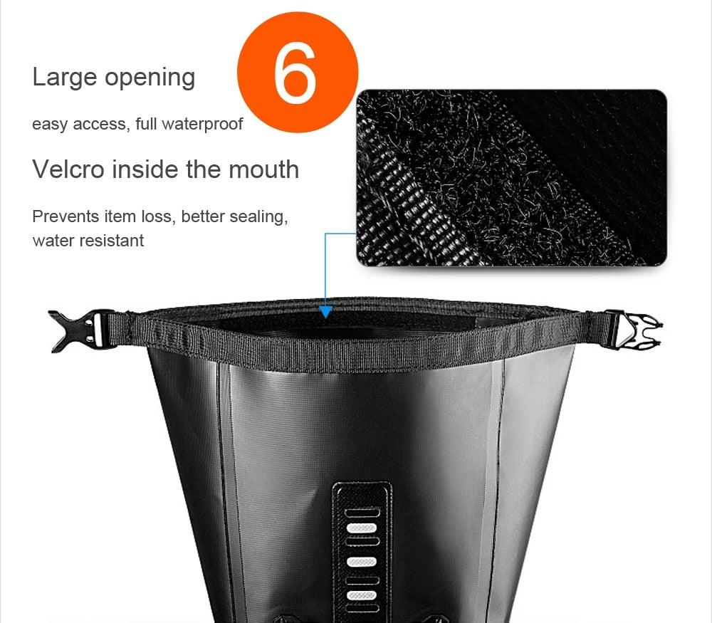 Sac de Vélo Imperméable Grande Capacité Sacoche de Vélo Pliable pour Vélo de Route Sac de Rangement Arrière pour Vélo Sac de Selle Imperméable Roulable Sac Arrière pour Vélo Noir 13L