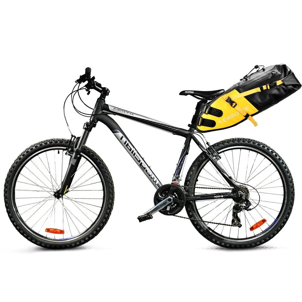 Sac de Vélo Imperméable Grande Capacité Sacoche de Vélo Pliable pour Vélo de Route Sac de Rangement Arrière pour Vélo Sac de Selle Imperméable Roulable Sac Arrière pour Vélo Noir 13L