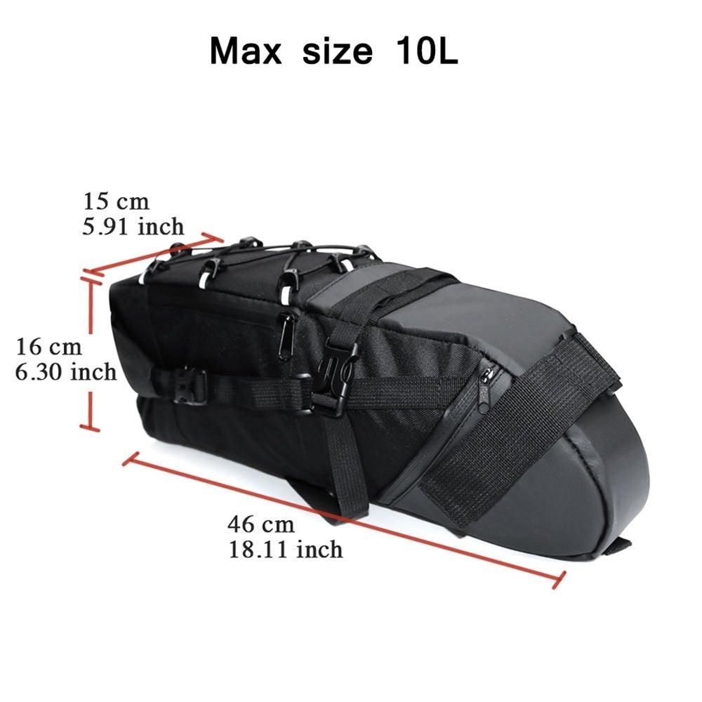 Sac de Vélo Imperméable Grande Capacité Sacoche de Vélo Pliable pour Vélo de Route Sac de Rangement Arrière pour Vélo Sac de Selle Imperméable Roulable Sac Arrière pour Vélo Noir 13L