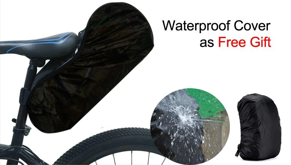 Sac de Vélo Imperméable Grande Capacité Sacoche de Vélo Pliable pour Vélo de Route Sac de Rangement Arrière pour Vélo Sac de Selle Imperméable Roulable Sac Arrière pour Vélo Noir 13L