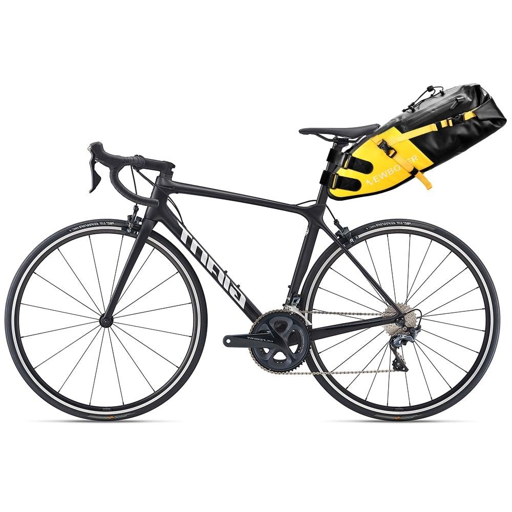 Sac de Vélo Imperméable Grande Capacité Sacoche de Vélo Pliable pour Vélo de Route Sac de Rangement Arrière pour Vélo Sac de Selle Imperméable Roulable Sac Arrière pour Vélo Noir 13L