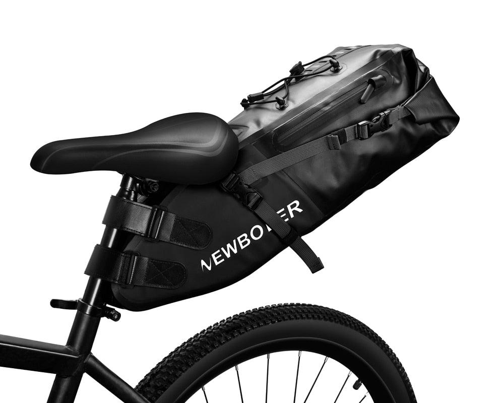 Sac de Vélo Imperméable Grande Capacité Sacoche de Vélo Pliable pour Vélo de Route Sac de Rangement Arrière pour Vélo Sac de Selle Imperméable Roulable Sac Arrière pour Vélo Noir 13L