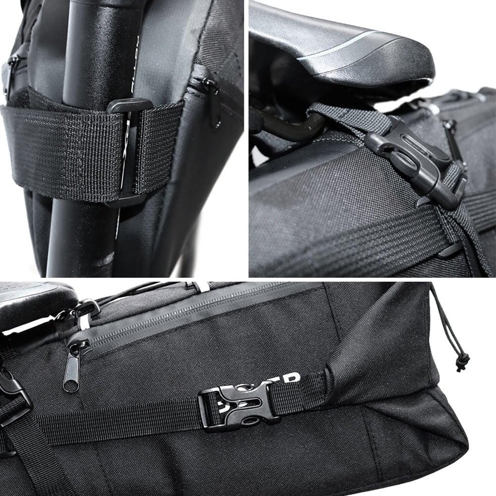 Sac de Vélo Imperméable Grande Capacité Sacoche de Vélo Pliable pour Vélo de Route Sac de Rangement Arrière pour Vélo Sac de Selle Imperméable Roulable Sac Arrière pour Vélo Noir 13L