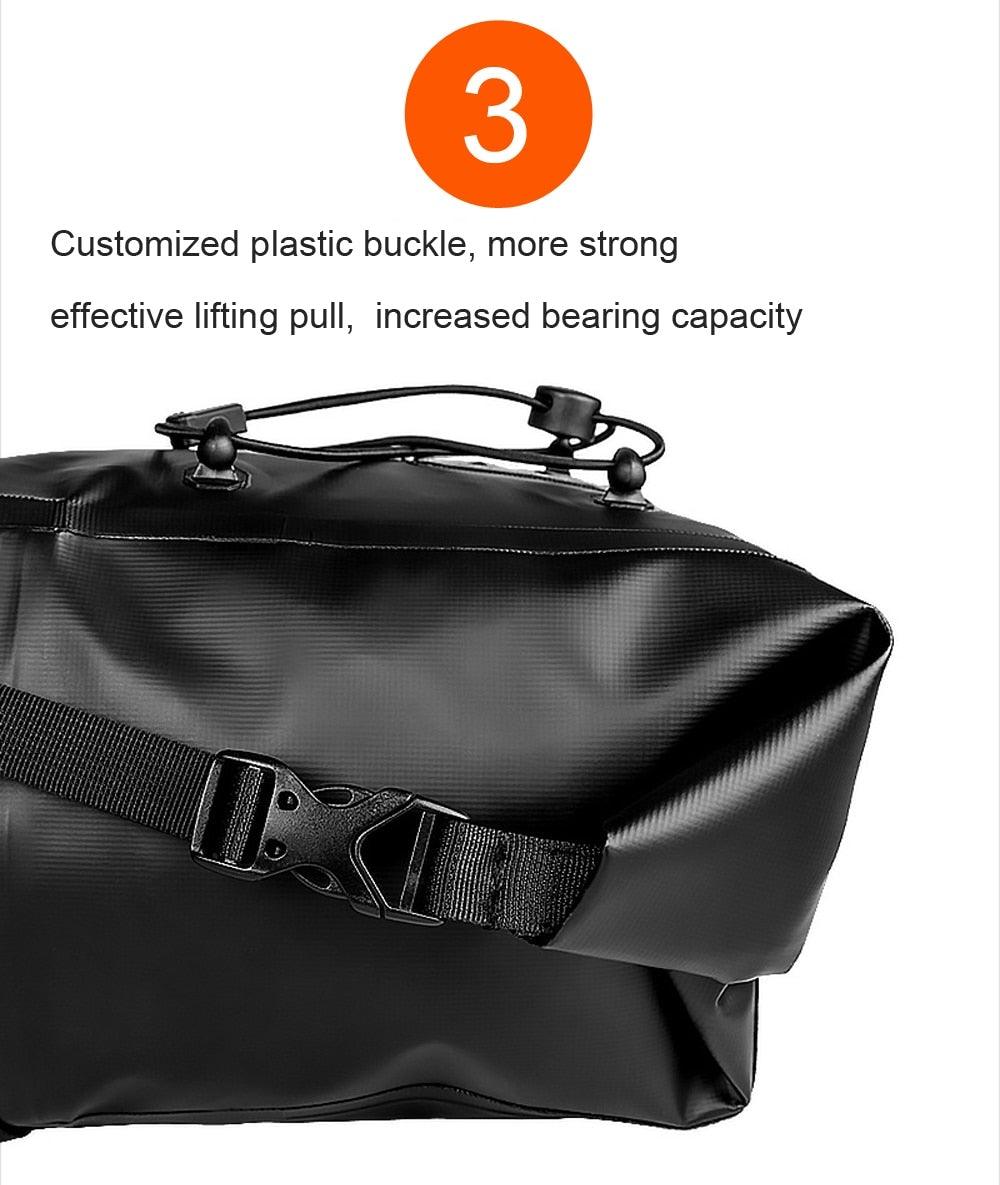Sac de Vélo Imperméable Grande Capacité Sacoche de Vélo Pliable pour Vélo de Route Sac de Rangement Arrière pour Vélo Sac de Selle Imperméable Roulable Sac Arrière pour Vélo Noir 13L