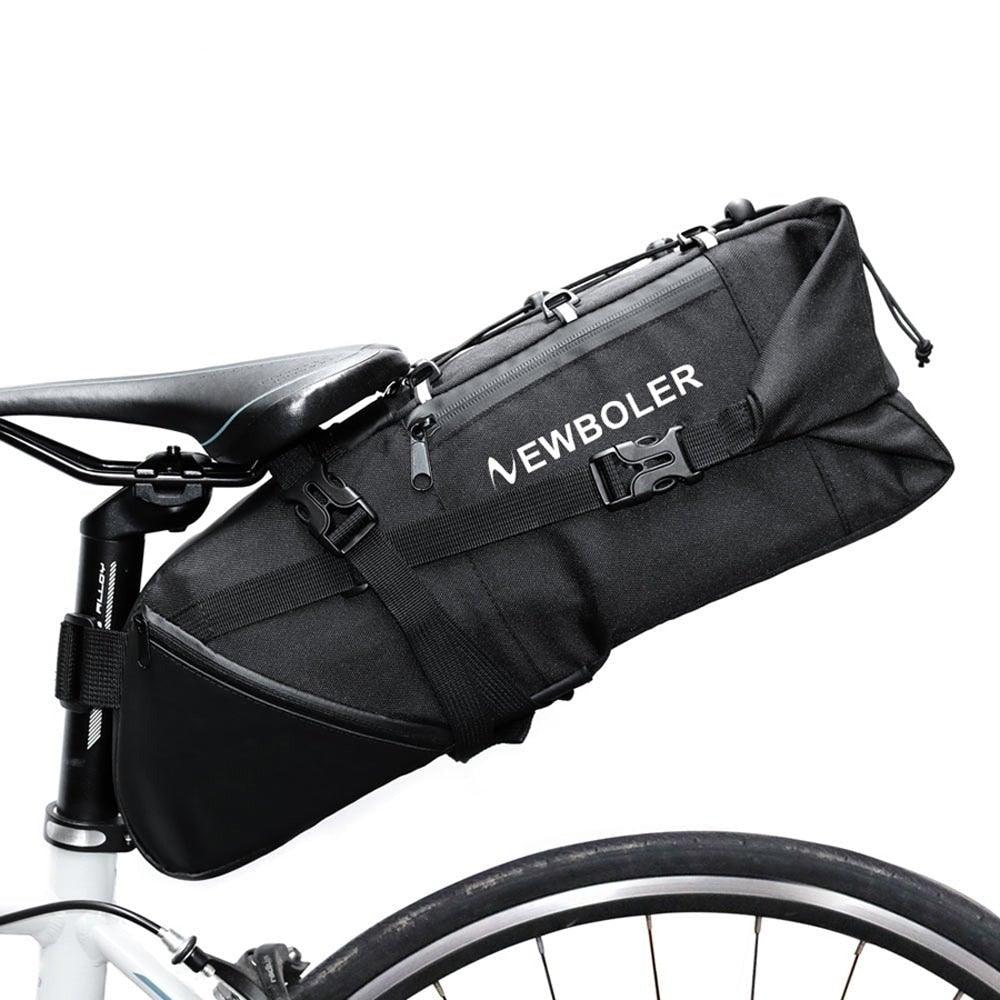 Sac de Vélo Imperméable Grande Capacité Sacoche de Vélo Pliable pour Vélo de Route Sac de Rangement Arrière pour Vélo Sac de Selle Imperméable Roulable Sac Arrière pour Vélo Noir 13L
