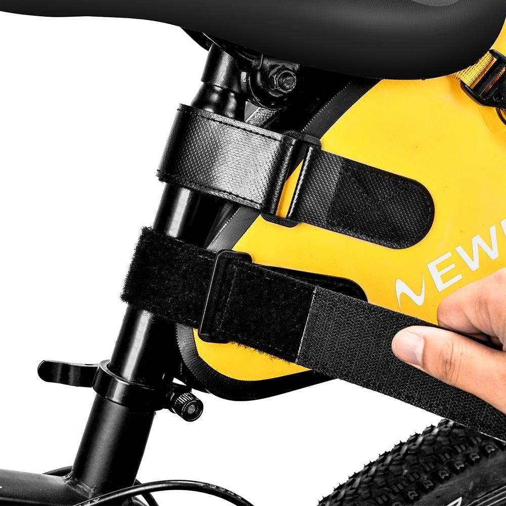Sac de Vélo Imperméable Grande Capacité Sacoche de Vélo Pliable pour Vélo de Route Sac de Rangement Arrière pour Vélo Sac de Selle Imperméable Roulable Sac Arrière pour Vélo Noir 13L