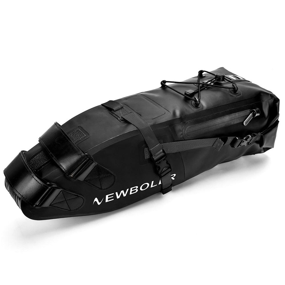 Sac de Vélo Imperméable Grande Capacité Sacoche de Vélo Pliable pour Vélo de Route Sac de Rangement Arrière pour Vélo Sac de Selle Imperméable Roulable Sac Arrière pour Vélo Noir 13L