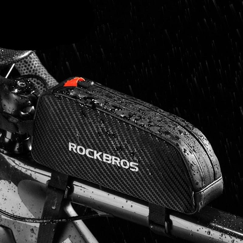 Sacoche de vélo étanche réfléchissante avant de cadre de vélo, grande capacité, ultralégère, sacoche de vélo de cyclisme, sacoche de cadre avant, sac de rangement de vélo résistant à l'eau, grande pochette de vélo