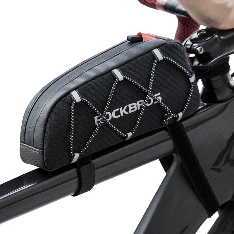 Sacoche de vélo étanche réfléchissante avant de cadre de vélo, grande capacité, ultralégère, sacoche de vélo de cyclisme, sacoche de cadre avant, sac de rangement de vélo résistant à l'eau, grande pochette de vélo