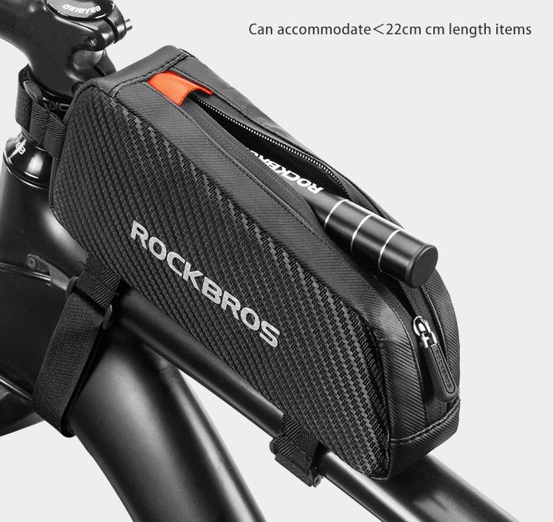Sacoche de vélo étanche réfléchissante avant de cadre de vélo, grande capacité, ultralégère, sacoche de vélo de cyclisme, sacoche de cadre avant, sac de rangement de vélo résistant à l'eau, grande pochette de vélo